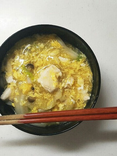 鶏胸肉と白菜としめじと卵のあんかけうどん-レシピのメイン写真