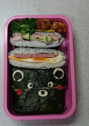 くまさん・おにぎらず弁当-レシピのメイン写真