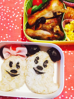 簡単キャラ弁!ハロウィンミッキー♡ミニー-レシピのメイン写真