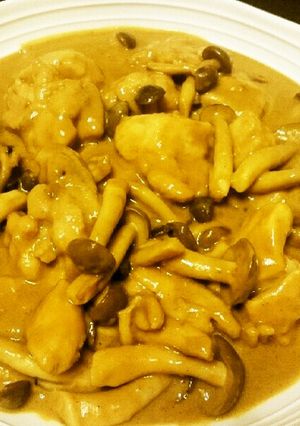 鶏肉としめじのカレークリーム-レシピのメイン写真