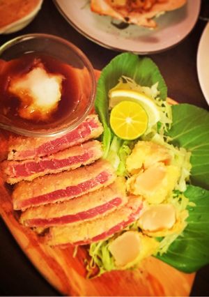まぐろ、ホタテのレアなカツレツ☆-レシピのメイン写真