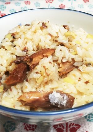 焼き秋刀魚缶で炊き込み御飯-レシピのメイン写真
