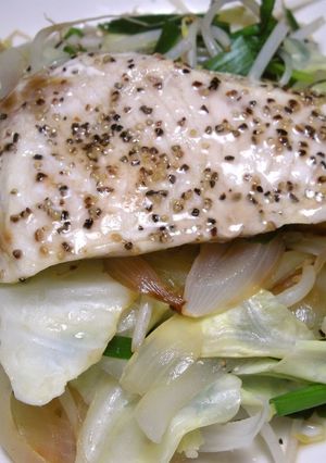 簡単ヘルシー！ カジキと野菜の蒸し焼き！-レシピのメイン写真