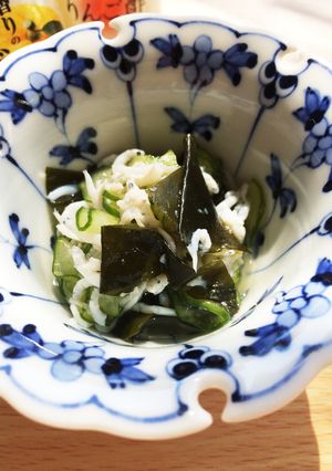 朝食副菜。しらす、胡瓜、ワカメの酢の物-レシピのメイン写真