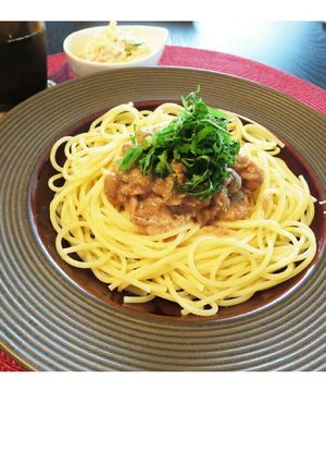 節約ランチ☆塩辛納豆パスタ-レシピのメイン写真