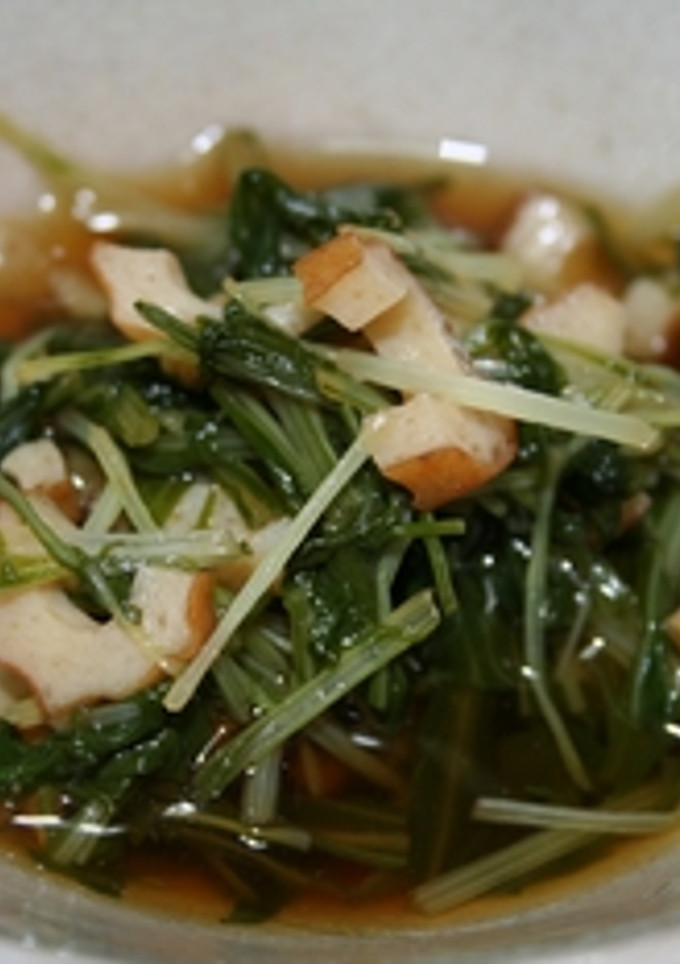 簡単！水菜とちくわのおひたし-レシピのメイン写真
