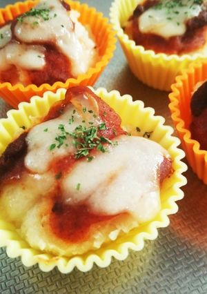 余ったミートソースで☆お弁当ミニグラタン-レシピのメイン写真