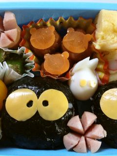 まっくろくろすけ弁当-レシピのメイン写真