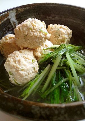 京風★お鍋に★山椒香るふわふわ鶏つみれ-レシピのメイン写真