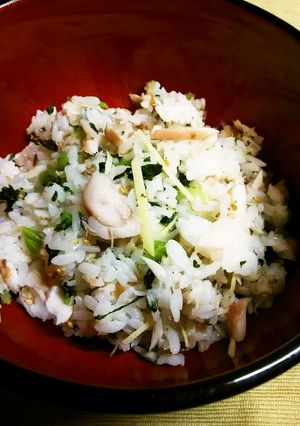 簡単♪鯵の開きと野沢菜の混ぜご飯♪-レシピのメイン写真