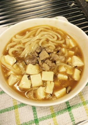トロッとピリッと暖まる☆麻婆チキンうどん-レシピのメイン写真