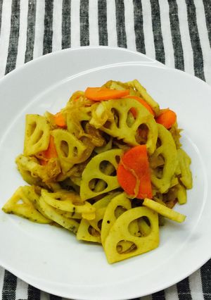 れんこん の カレーきんぴら-レシピのメイン写真