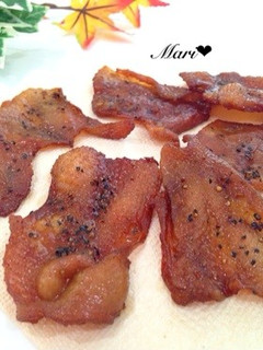 おつまみ ♡焼肉のタレで♩鶏皮ジャーキー-レシピのメイン写真