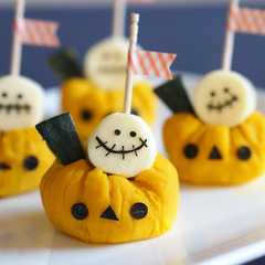 รูปของ ハロウィン☆チーズおばけ&ランタンサラダ