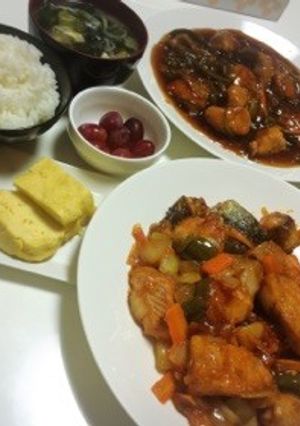 甘酢あん対決！同じ具材で2種類（笑）-レシピのメイン写真