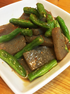 煮物の余り汁でインゲンとコンニャクの煮物-レシピのメイン写真