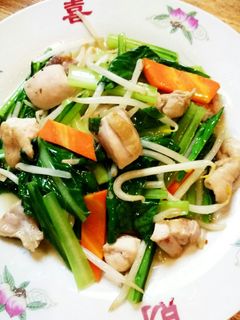 鶏肉と小松菜の炒め物-レシピのメイン写真