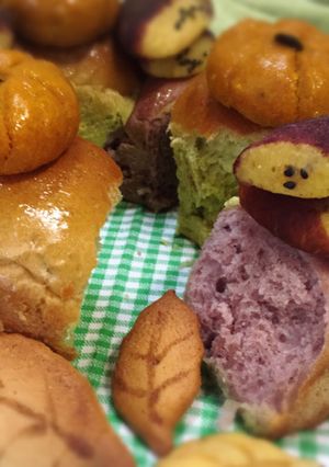 秋の収穫祭*野菜いっぱいデコちぎりパン-レシピのメイン写真