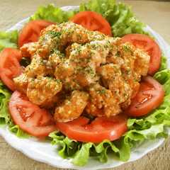 รูปของ 鶏胸肉のオーロラねぎソース和え