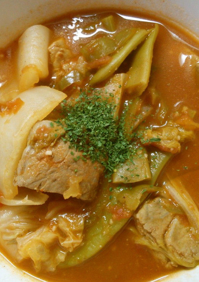 簡単*白菜とマグロ野菜のトマト煮込み ♪-レシピのメイン写真