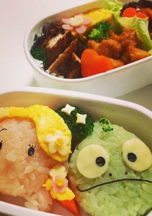 ツムツム＊ラプンツェル&パスカル弁当-レシピのメイン写真