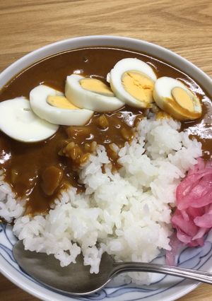 レトルトカレーで・ゆでたまごカレー-レシピのメイン写真