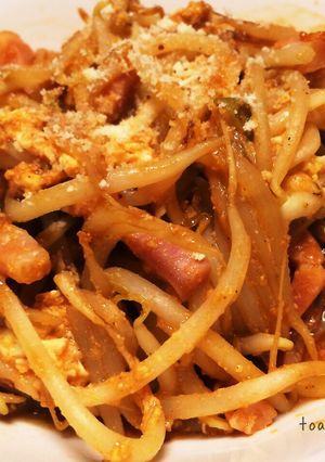 簡単節約すぎるー！もやしナポリタン☆-レシピのメイン写真