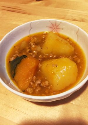 じゃがいもとかぼちゃのそぼろ煮-レシピのメイン写真