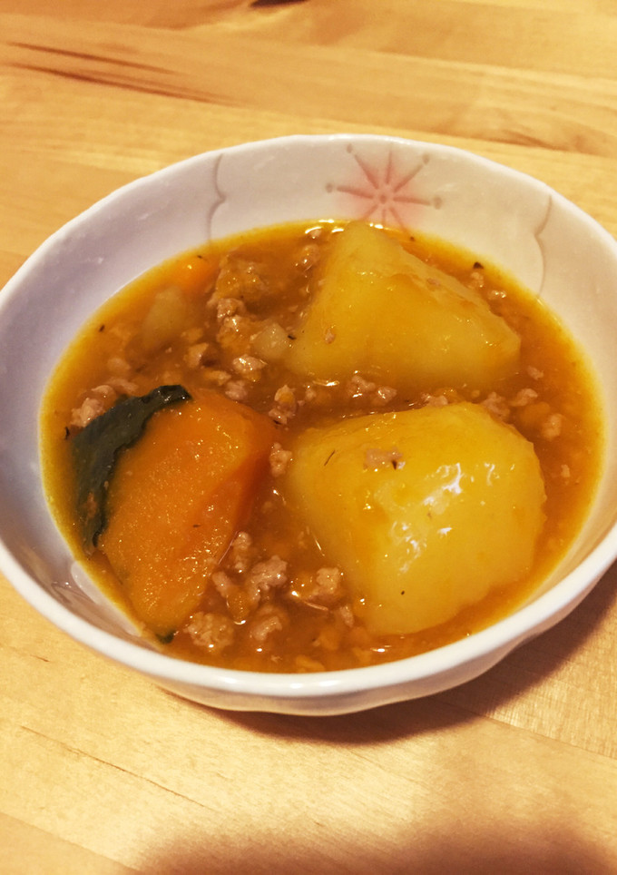 じゃがいもとかぼちゃのそぼろ煮-レシピのメイン写真