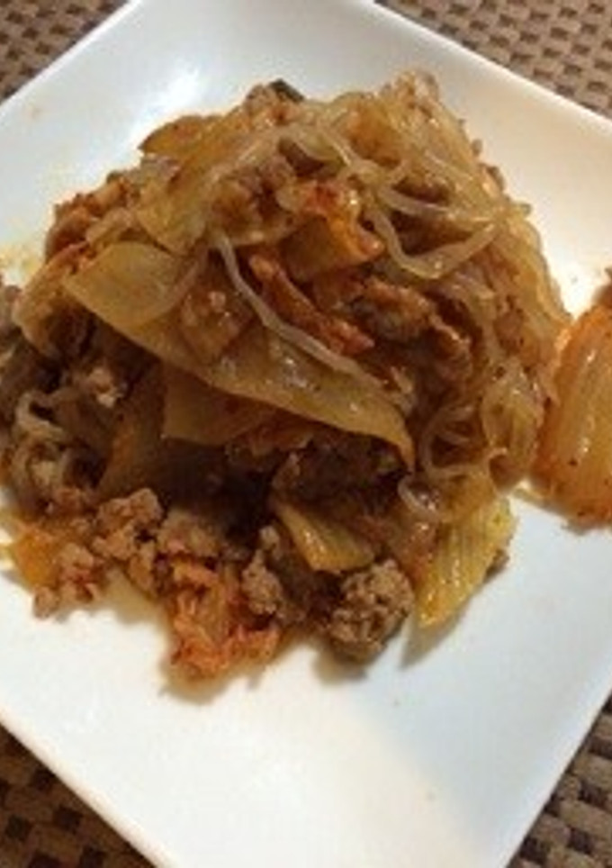 白滝とキムチのそぼろ煮-レシピのメイン写真