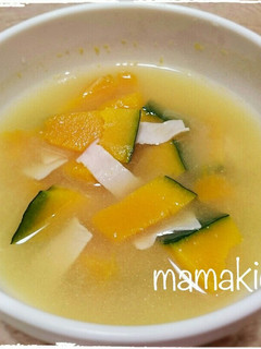 かぼちゃとベーコンのみそ汁-レシピのメイン写真