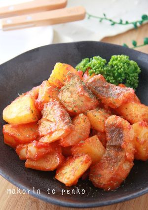 ホクホクじゃがいもとタラのナポリタン炒め-レシピのメイン写真