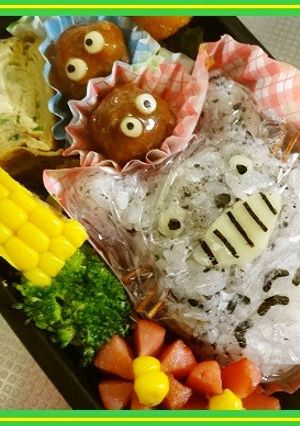 トトロおにぎり　キャラ弁-レシピのメイン写真