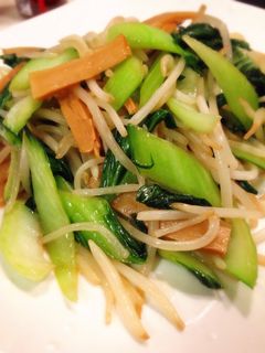 簡単☆もやしとチンゲン菜の炒めもの-レシピのメイン写真