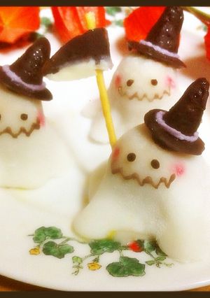 ハロウィン☆求肥のもちもちおばけちゃん!-レシピのメイン写真