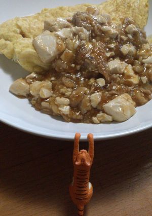 残り物リメイク。オムレツ麻婆豆腐かけ☆-レシピのメイン写真