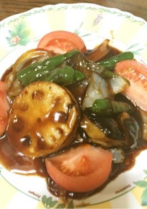 10/5スマスマ★黒酢酢豚の根菜バーグ-レシピのメイン写真