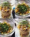 ドレッシングdeツナコーンの大葉パスタ