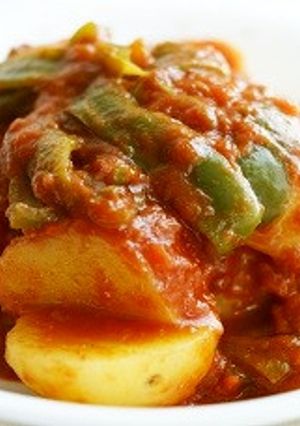 じゃが芋とピーマンのトマト煮-レシピのメイン写真