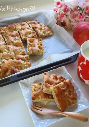 型なし簡単♡りんごと紅茶の天板ケーキ-レシピのメイン写真