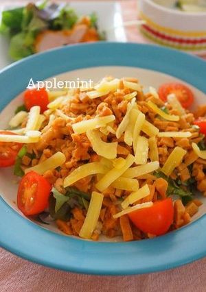簡単ヘルシーこうや豆腐で肉なしタコライス-レシピのメイン写真