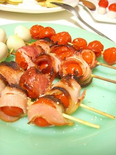 簡単!おつまみ!トマトとベーコンの串焼き-レシピのメイン写真