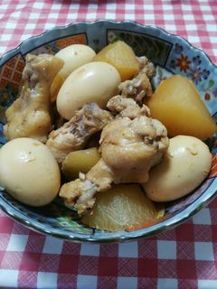 子供が大好き♪卵と手羽元の煮物☆-レシピのメイン写真