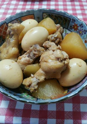 子供が大好き♪卵と手羽元の煮物☆-レシピのメイン写真