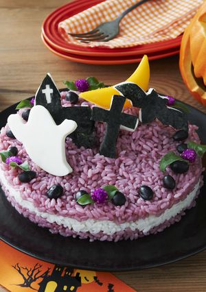 ハロウィンカラー♪黒豆ごはんケーキ☆-レシピのメイン写真