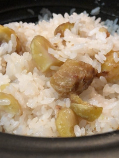 土鍋で炊く栗ごはん-レシピのメイン写真