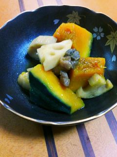 カボチャとレンコンの地鶏煮込み-レシピのメイン写真