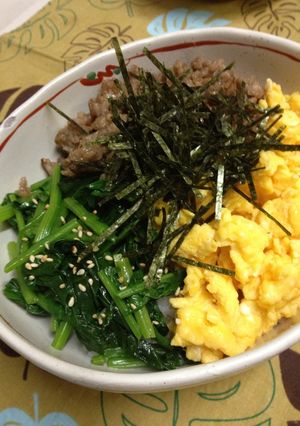 スピードレシピ☆三色丼-レシピのメイン写真