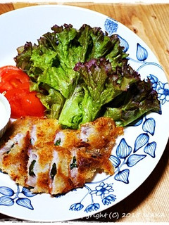 フライパンde揚げ焼きバジルチーズカツ-レシピのメイン写真