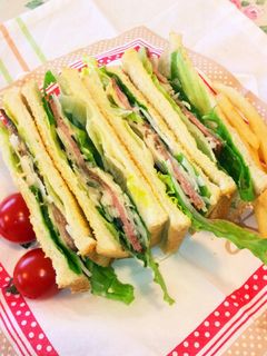 ♥クラブハウスサンド風✳サンドイッチ♥-レシピのメイン写真